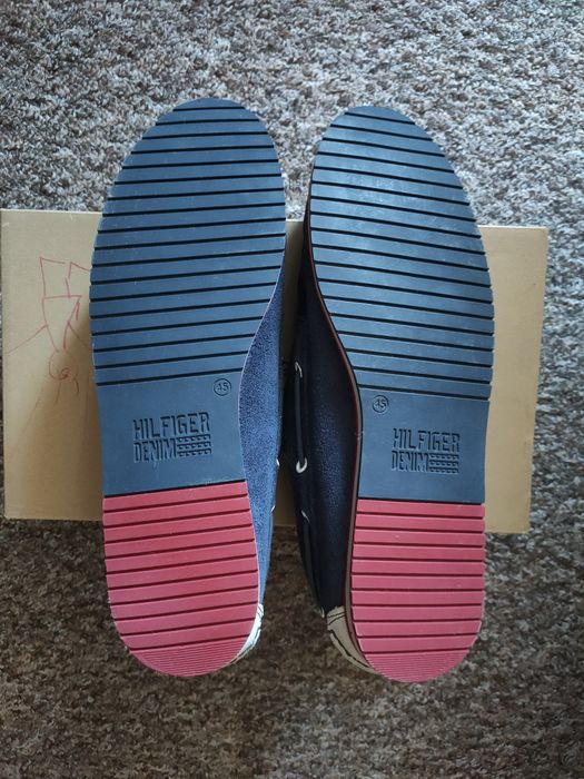 Мужские синие замшевые топсайдеры Tommy Hilfiger 45р, туфли мокасины