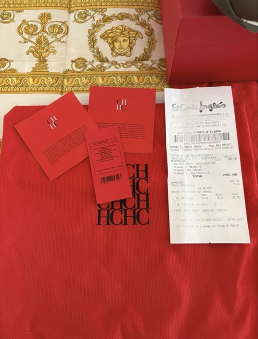 Sapatilhas Carolina Herrera CH Beige/Vermelho 38