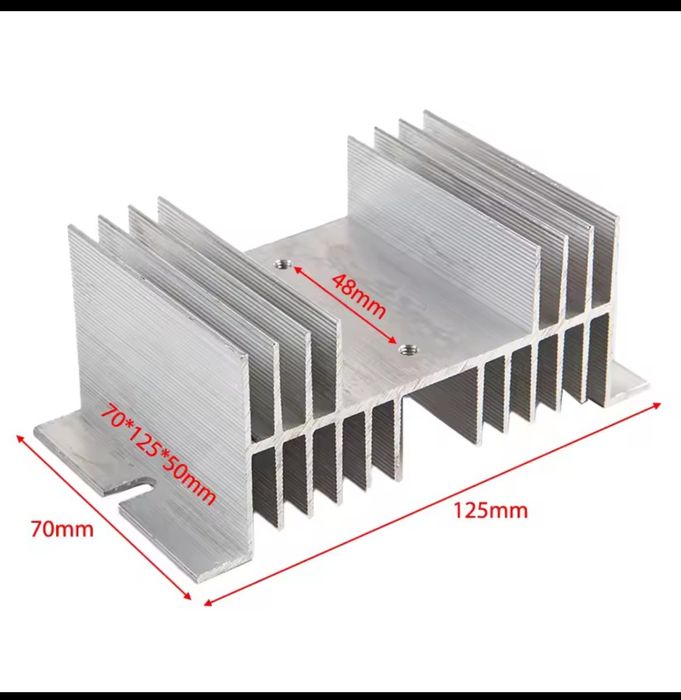 Радиатор и крепление на din рейку для твердотельного реле.