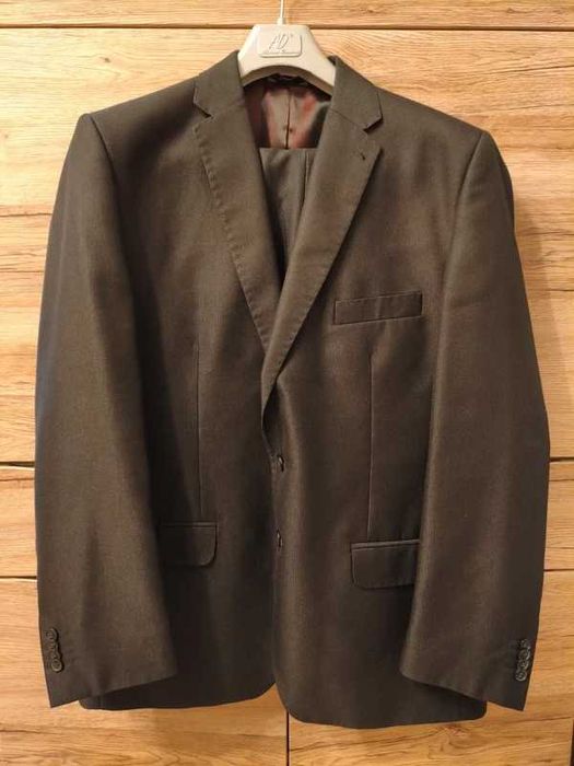 Czarny garnitur męski 3XL