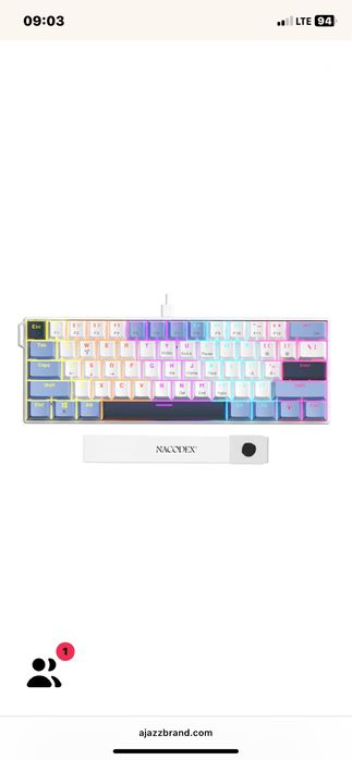 AJAZZ NK61 Mechanical Keyboard Red switches 61