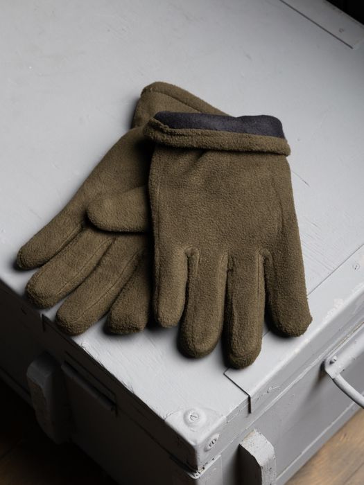 Флісові рукавиці перчатки 2-шарові Олива Піесель Чорні