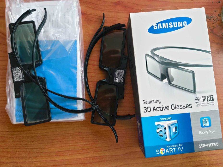 Lote 4 Óculos 3D Ativos Samsung SSG-4100GB (2 Caixas) – Como Novos