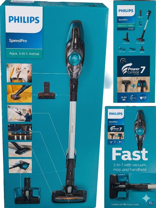 Акумуляторний пилосос Philips SpeedPro Aqua 3-в-1 (FC6729/01)