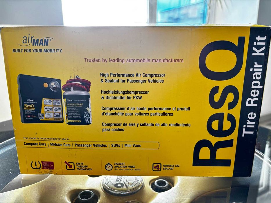 Автомобіьний комплект для ремонту шин (герметик + компресор) AirMan Res Q Tire Repair