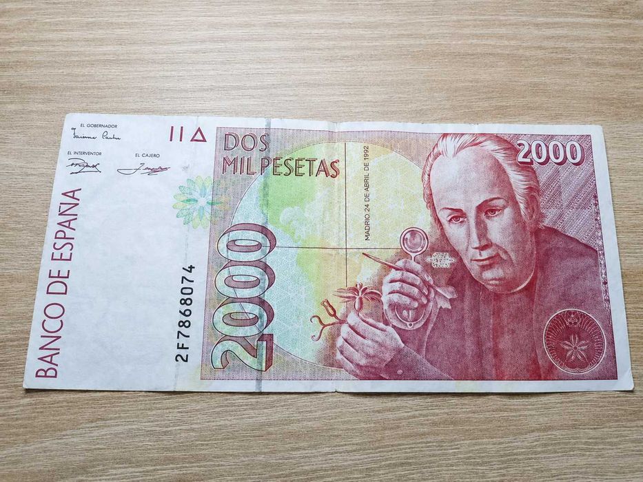 Hiszpania Banknot 2000 Pestas DOS MIL 1992 kolekcjonerski