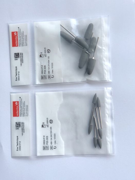 Borrachas polidoras 6 grandes + 6 pequenas para protese/dentaria