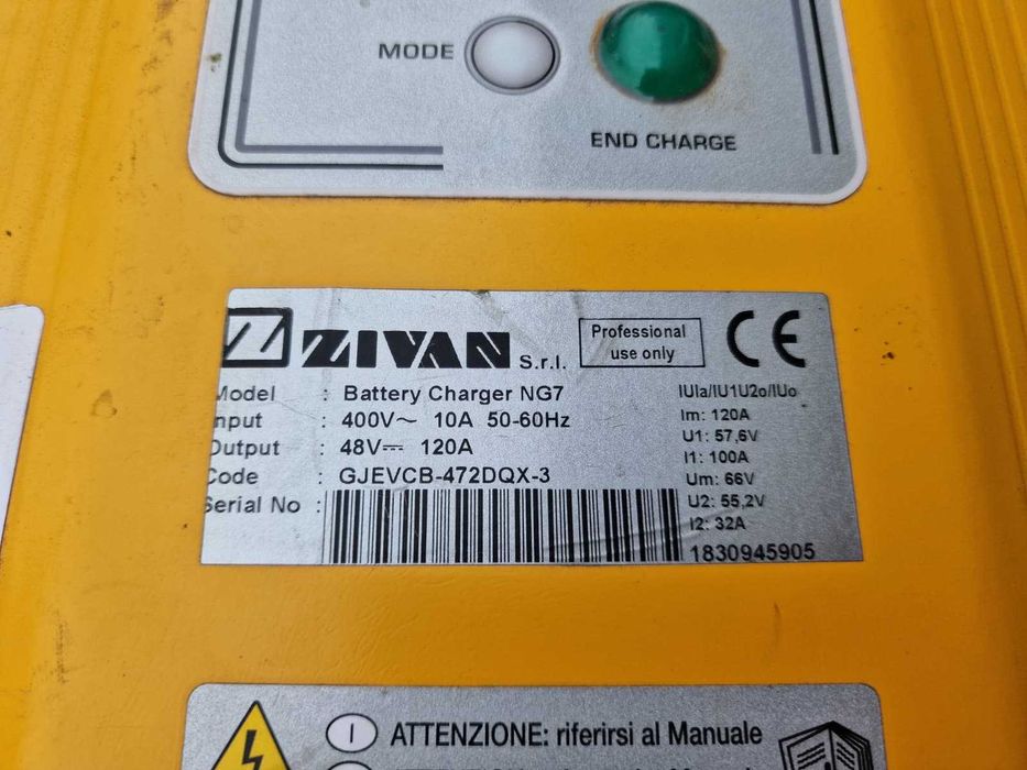Prostownik 48V 120A ZIVAN 400V Do wózka Baterii Trakcyjnych Ładowarka
