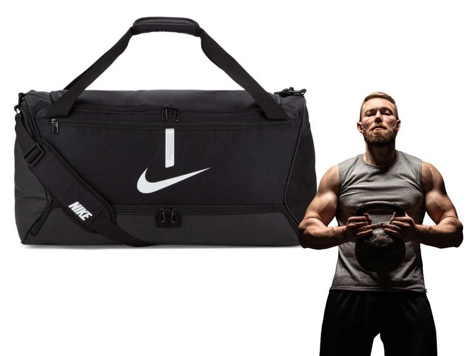 NIKE Torba Sportowa Academy Team Podróżna M Czarna 60L Siłownia Sport