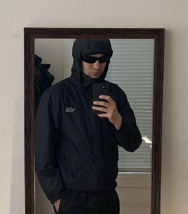 (S) THE NORTH FACE Черная курточка на мембране ветровка весенняя осенняя tnf gore tex чорна куртка вітровка норт фейс тнф весняна осіння