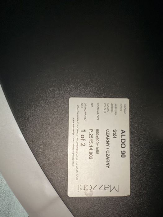 Stół okrągły rozkładany czarny