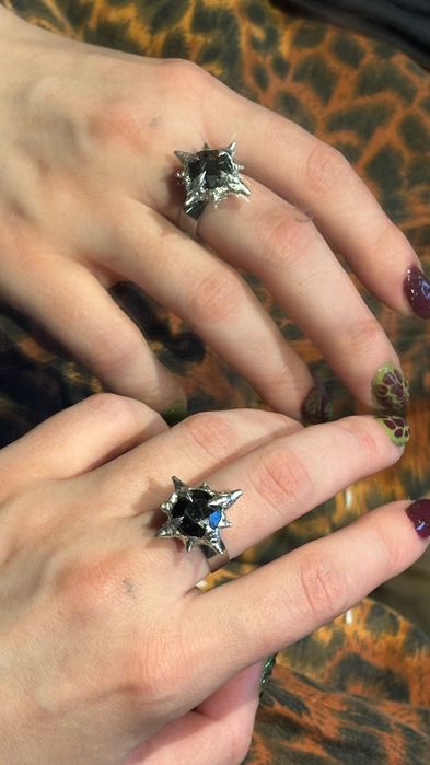 Pierścionek handmade alternative goth opium UNIKAT