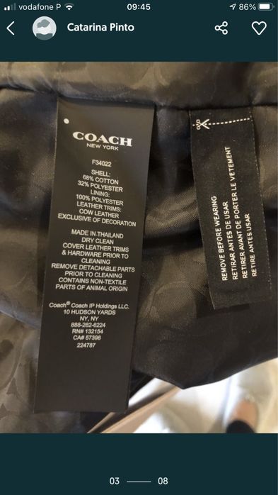 Trench coat Coach NOVA