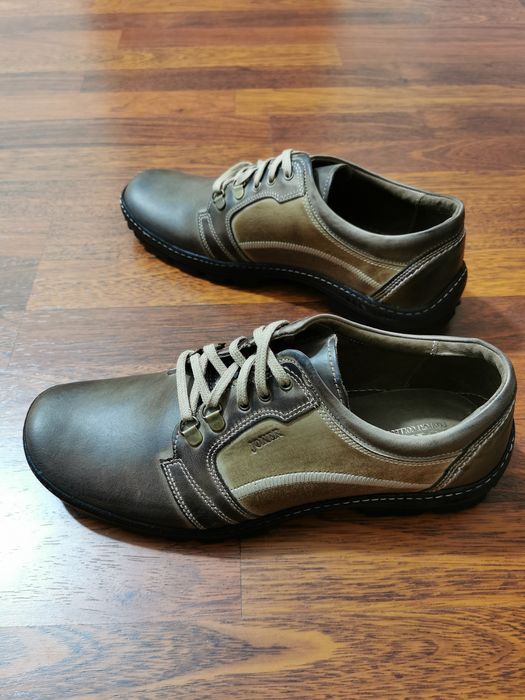 Skórzane Buty Męskie Joker Lekkie Wygodne Rozmiar 41 Brąz