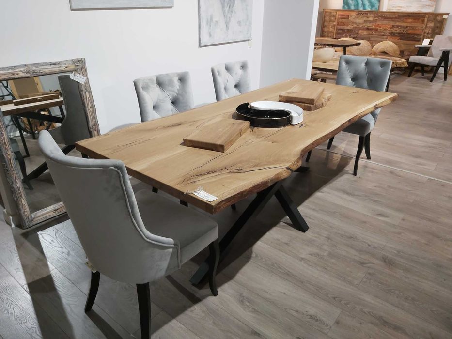 Stół rozkładany stolik drewniany dąb lite drewno na wymiar PRODUCENT