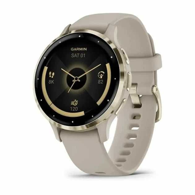 Garmin Venu 3S Soft Gold S. Steel Bezel w. French Gray Case and S. Band Смарт-годинник (010-02785-02/52) Новий!