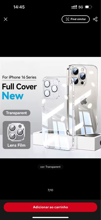 Capa transparente para iPhone 15 Pro Max