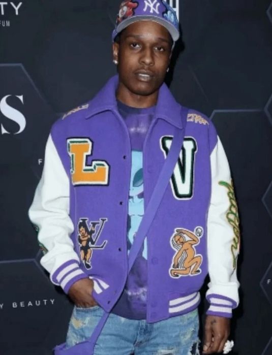 Куртка-бомбер Louis Vuitton Multi-Patches Mixed Leather Varsity Blouson