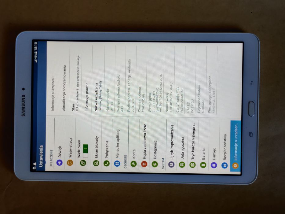 Tablet Samsung tab e sm-t560 9.6 SIM