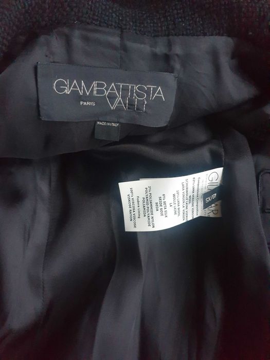 płaszcz wełniany Giambattista Valli xs czarny midi