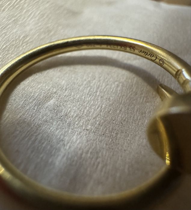 Золотое кольцо Cartier 750 проба 16.5 р