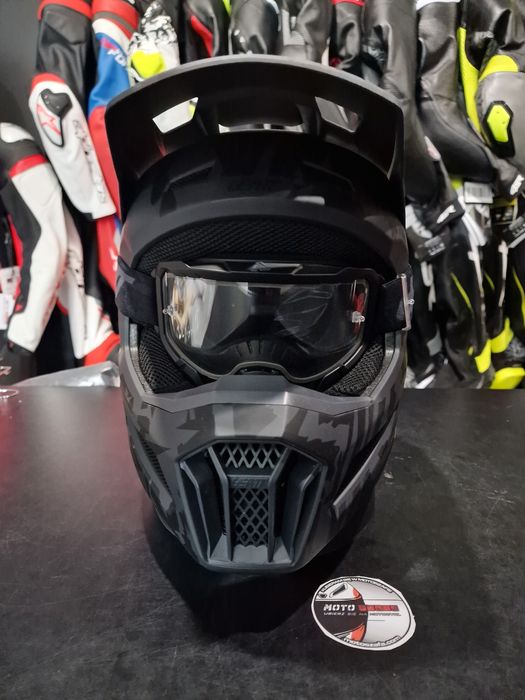 Kask offroadowy z goglami LEATT KIT MOTO 3.5 V23 STEALTH !Gratisy!