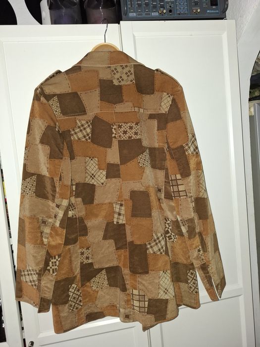 Kurtka,koszula w stylu patchwork, zamszowa M