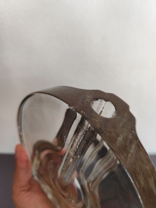 Walther glass wazon na jeden kwiatek vintage retro prl