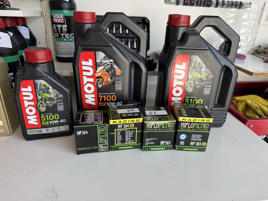 Oleo e filtros mota