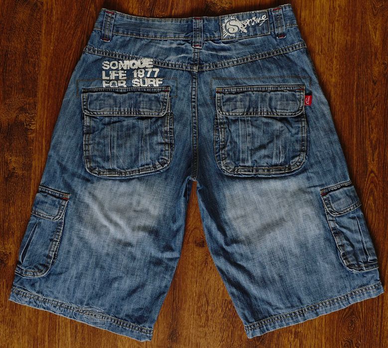 Ecko Unltd. Baggy Vintage 90s Y2K Denim Cargo Shorts 32 размер М