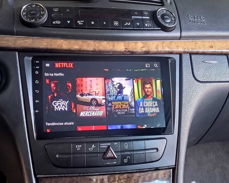 (NOVO) Rádio 2DIN 9" [4+64GB]• Mercedes Classe E (E220) • Android W211