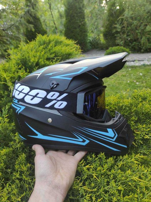 + Подарунок! Шолом для мотоцикла ендуро / Шлем для мотоцикла эндуро