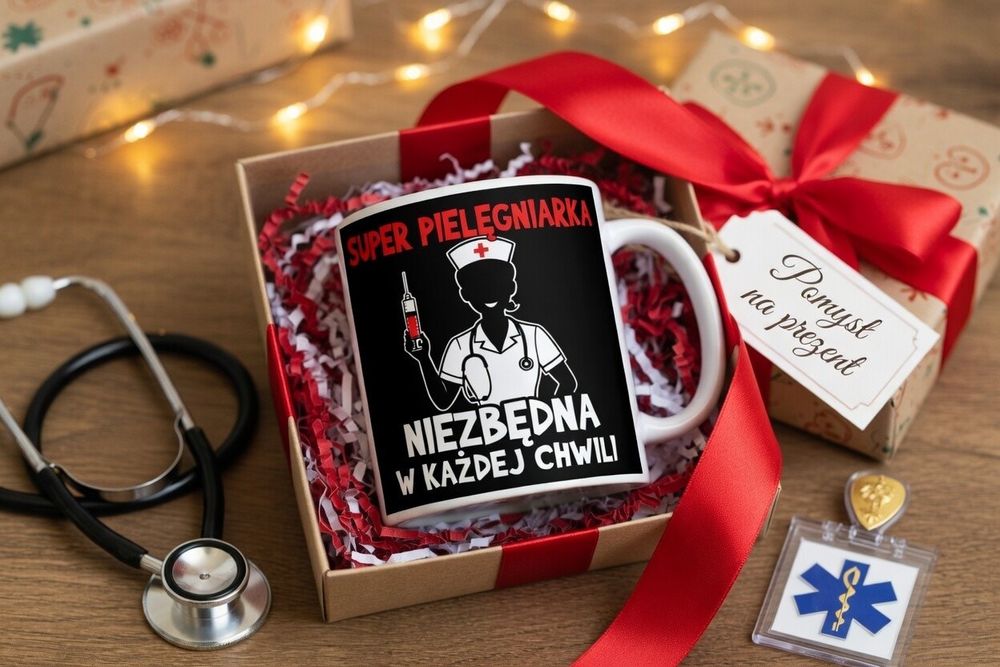 Smieszny prezent dla pielegniarki kubek sluzba zdrowia