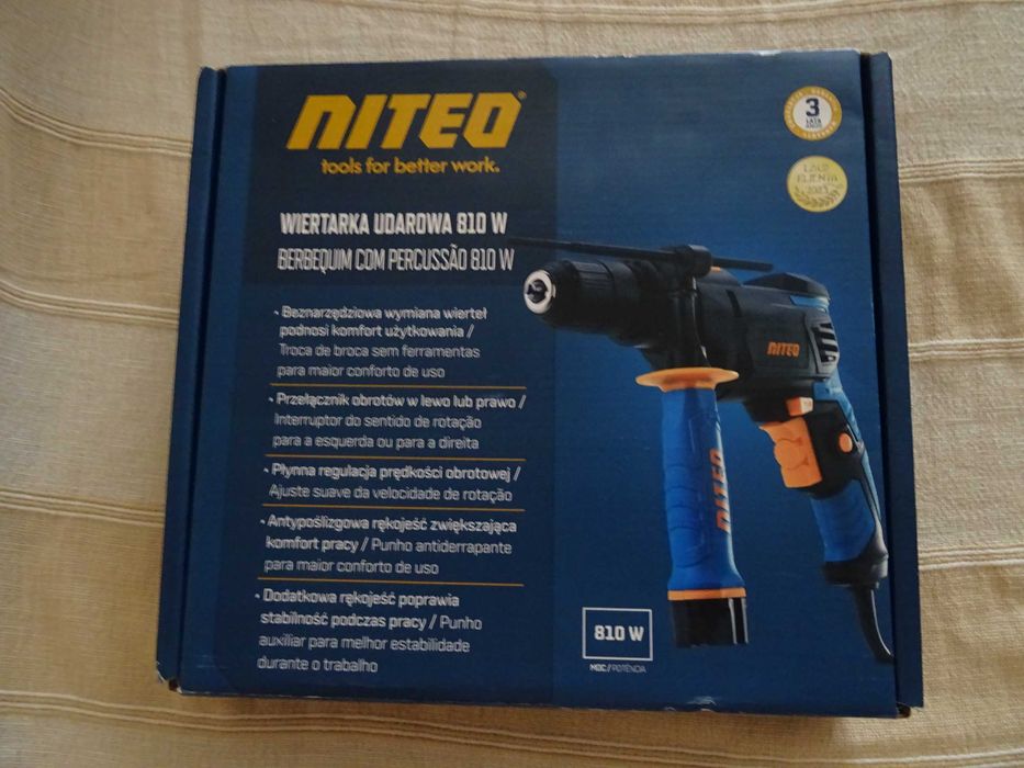 Berbequim Com Percursão 810W Novo