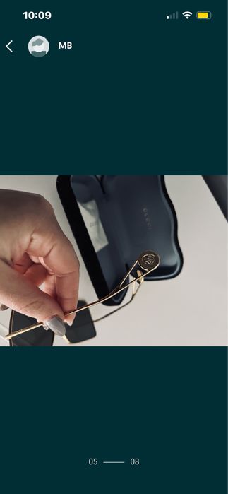 Gucci okulary przecisloneczne nowe orginalne czanrne zlote