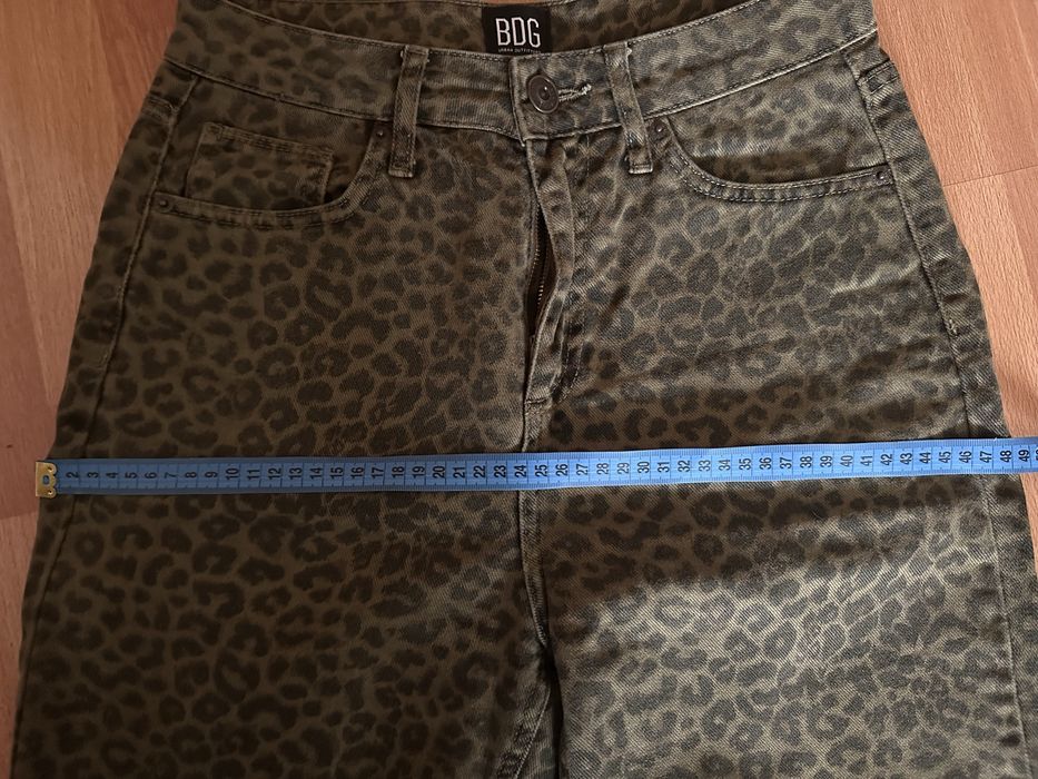 Джинси жіночі з високою посадкою анімалістий принт, леопардовий принт