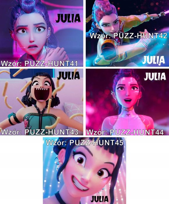 Kpop DEMON HUNTERS Huntrix SAJA BOYS puzzle A3 A4 personalizowane