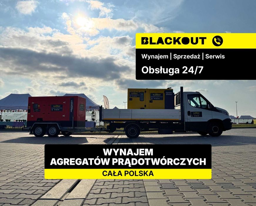 24/7 Agregaty Prądotwórcze Wynajem - Awaryjne Zasilanie Cała Polska