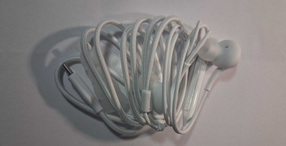 Oryginalne słuchawki Samsung AKG USB Typ C Białe dokanałowe