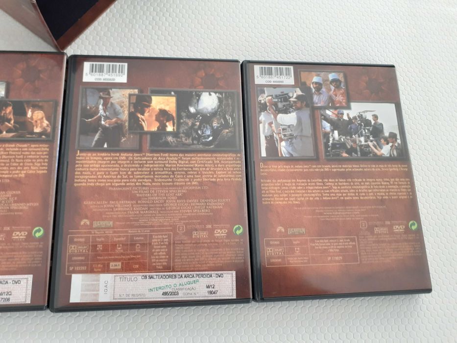 Colecção Indiana Jones em DVD