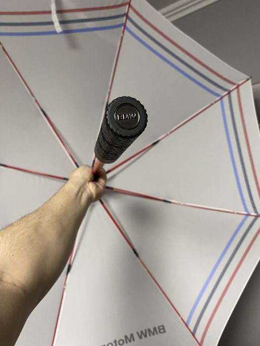 Зонт BMW motorsport ///M, парасолька BMW, білий зонт BMW