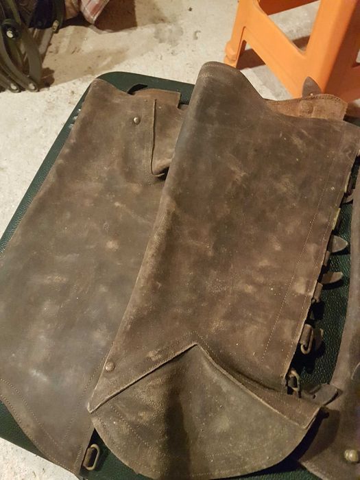 Polainas em couro equitação