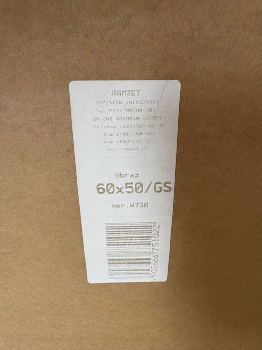 Obraz maki olejny 60x50 w ramie zdobionej