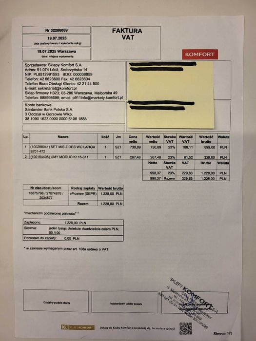 Sedes, Miska Sedesowa, Miska WC