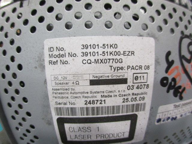 Rádio / auto-rádio OPEL Agila B (H08)