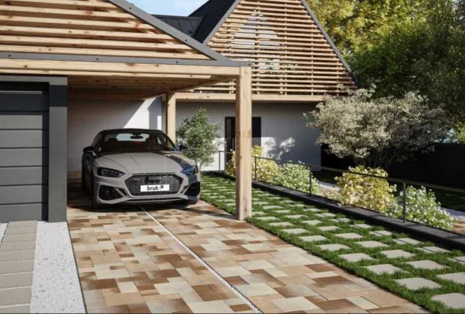 Płyta Tarasowa Kwadra Gothic colormix płytki betonowe kostka brukowa