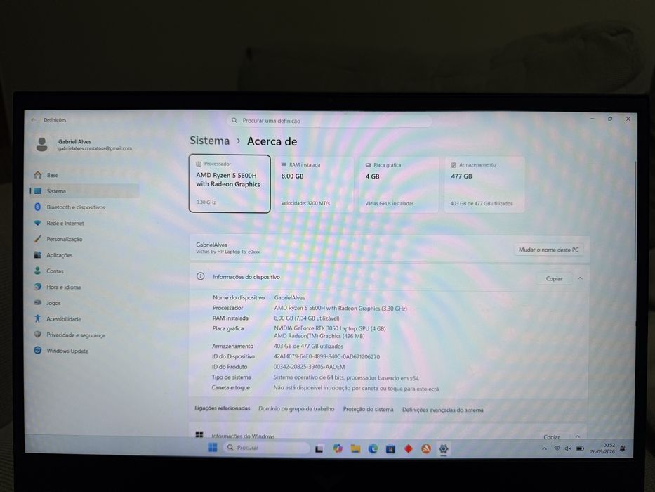 HP Victus 16 — Ryzen 5 + RTX 3050 | 144 Hzz