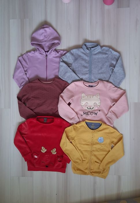 Zestaw 6szt: Bluza, Sweter r.110 r.116
