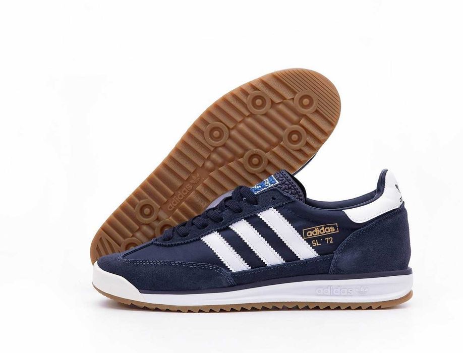 Мужские кроссовки Adidas SL 72 Blue&White Premium. 40-45