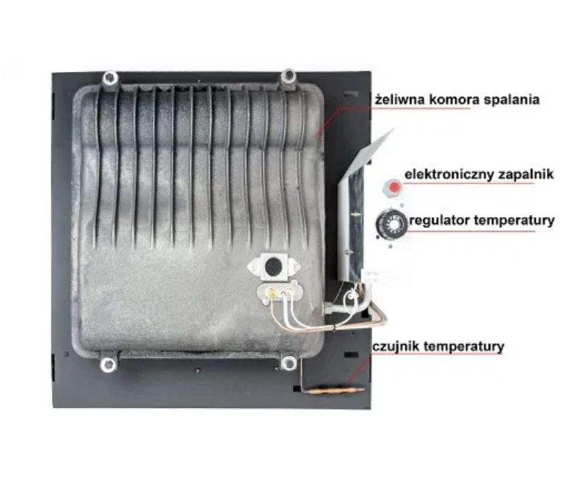 Grzejnik gazowy, ogrzewacz, piecyk, konwektor HOSSEVEN HDU-3DK żeliwny